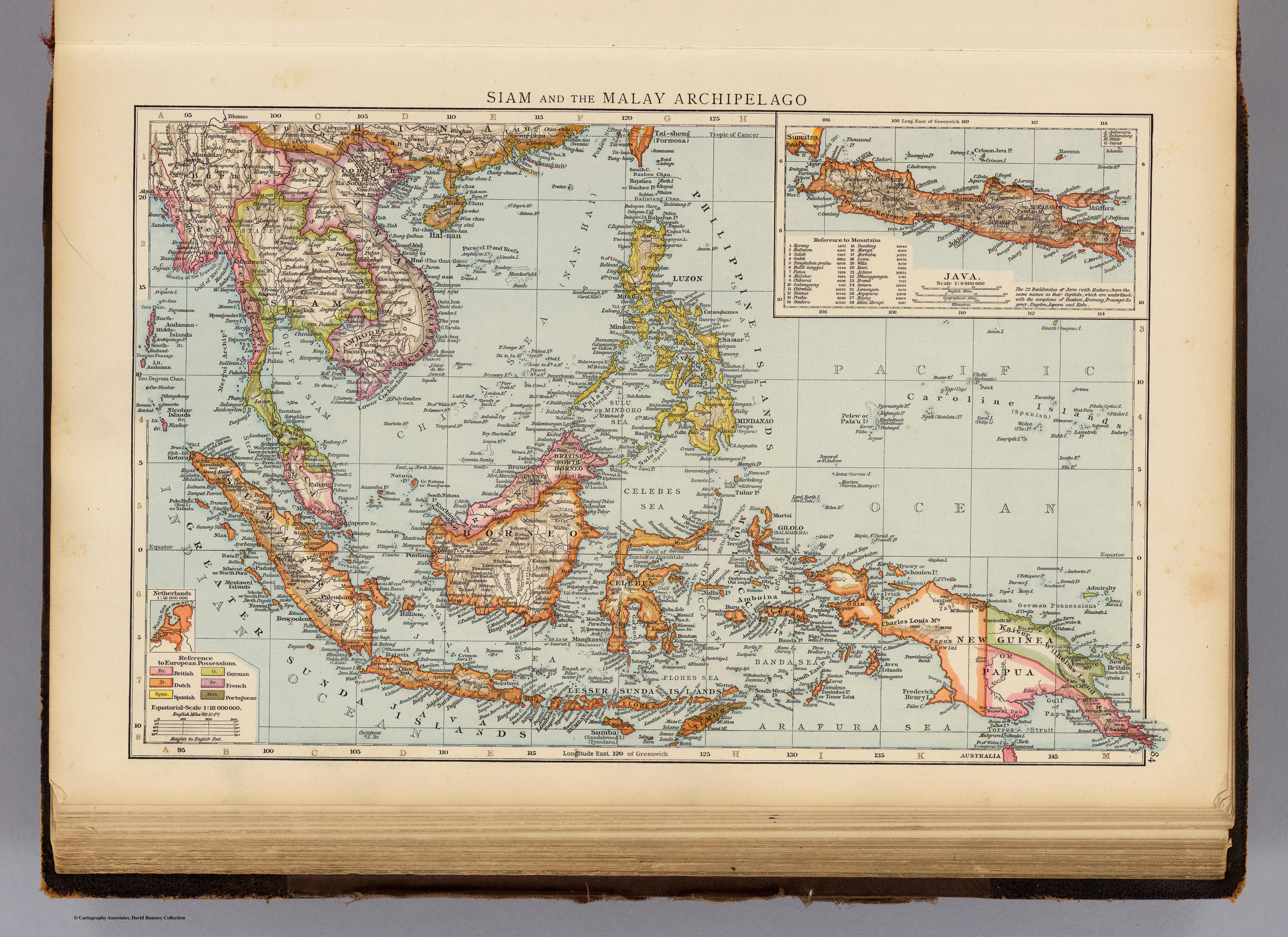 Siam, Malay Archipelago.