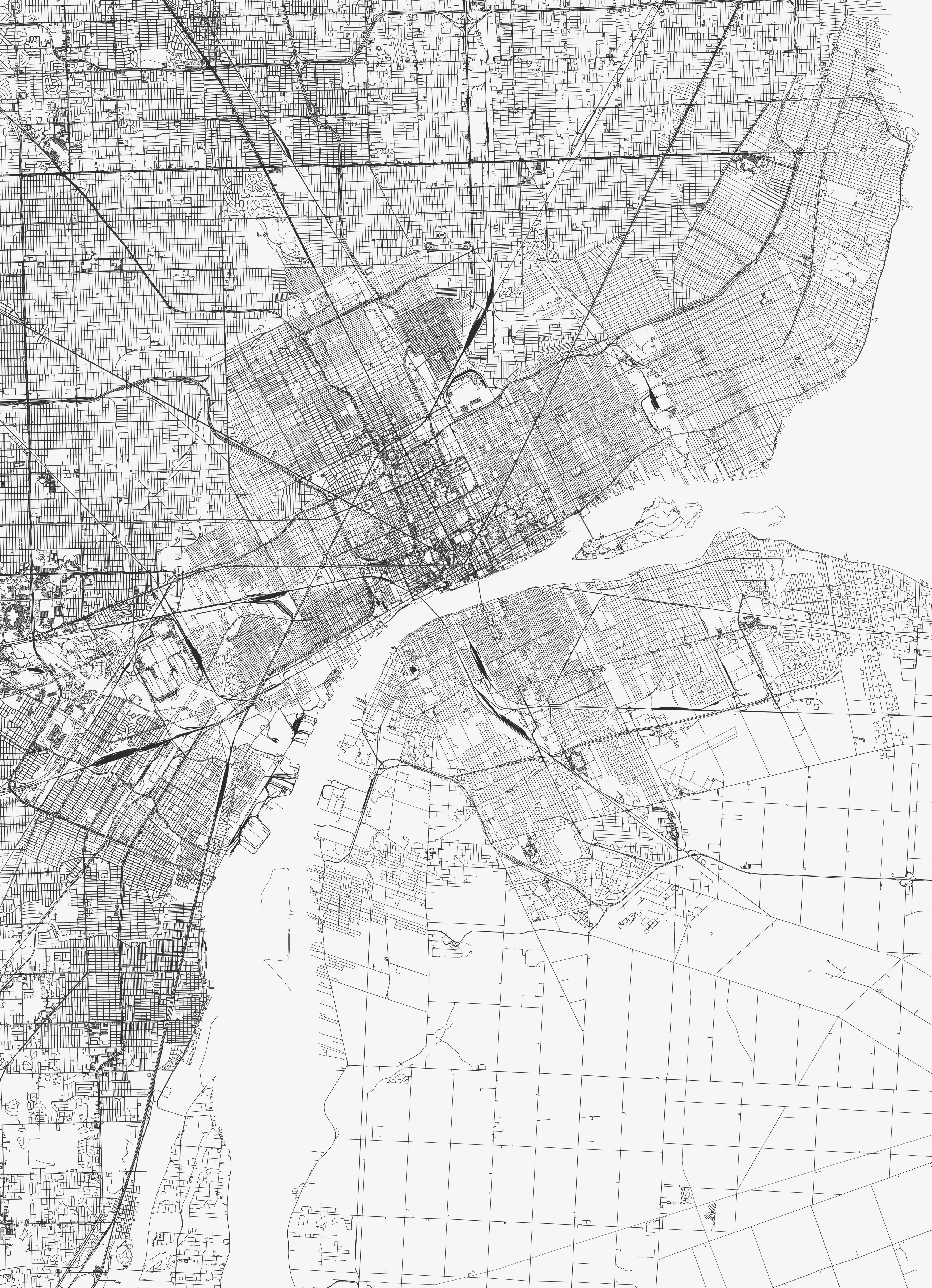 Detroit City Map