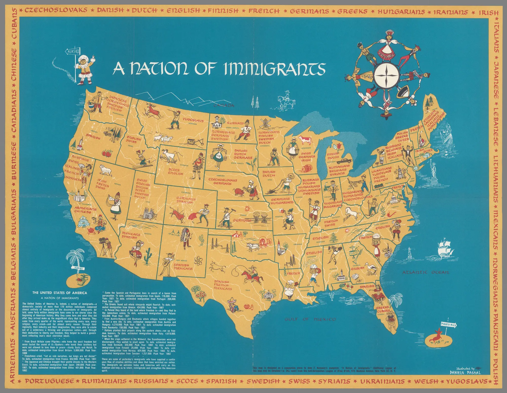 Antique Maritime Town Map
